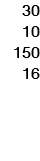 30 10 150 16