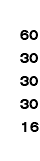  60 30 30 30 16