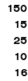150 15 25 10 16