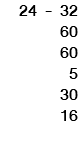 24 - 32 60 60 5 30 16 