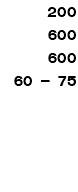 200 600 600 60 - 75 