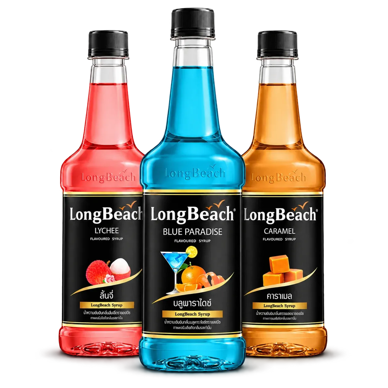 กลุ่มผลิตภัณฑ์ไซรัป LongBeach หลากหลายรสชาติ