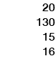 20 130 15 16